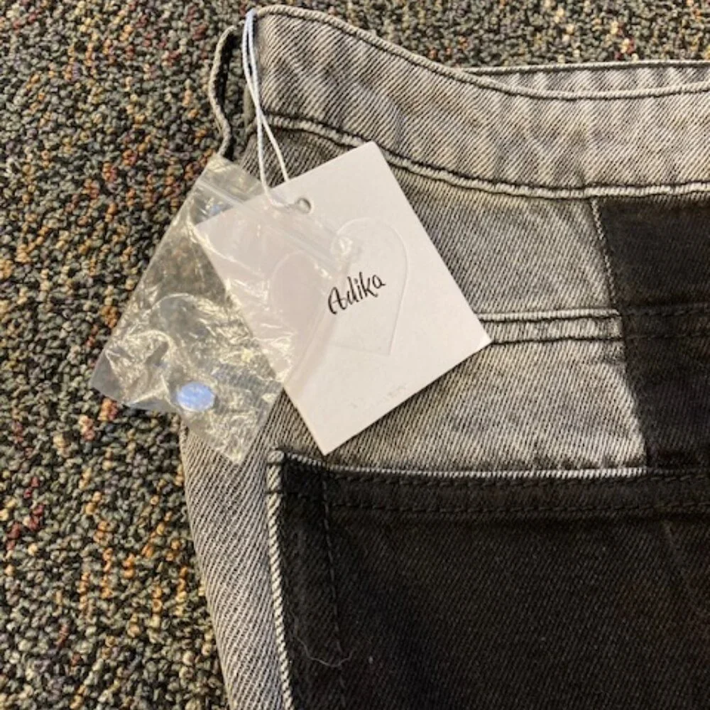 Adika Color Block High-Waisted Straight Leg Jeans - Small/4 - NWT! - Picture 3 of 5